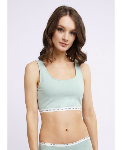 CLE LT23-200/2 Майка жен. укор. Цветная база, св.зелёный