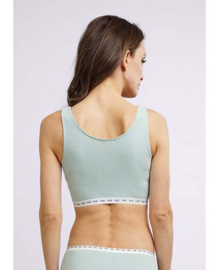 CLE LT23-200/2 Майка жен. укор. Цветная база, св.зелёный