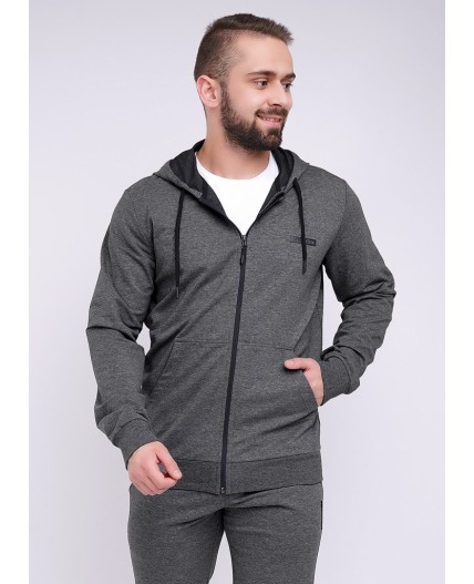 CLE Куртка муж 601251/6фэ mx д.р, меланж т.серый