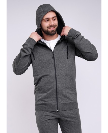 CLE Куртка муж 601251/6фэ mx д.р, меланж т.серый