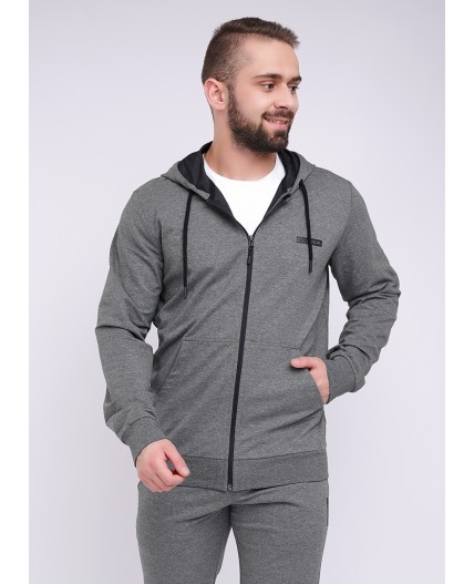 CLE Куртка муж 601251/7фэ mx д.р, меланж серый