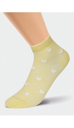 CLE Носки дет.С1195 20-22,22 сетка дев, меланж жёлтый