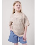 CLE Футболка дев. 857036/18ккн_п, бежевый/т.бежевый
