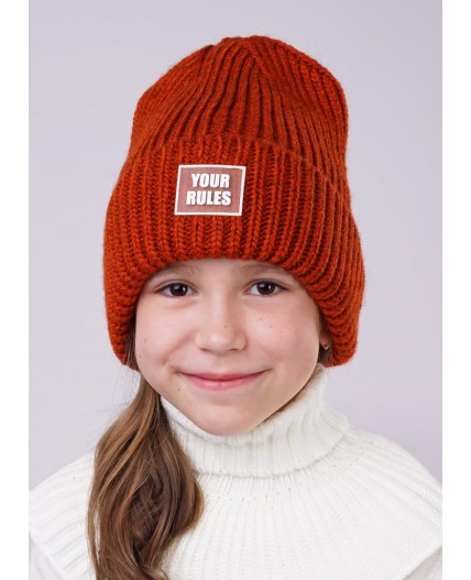 CLE Шапка дет.792486ап, меланж т.оранжевый