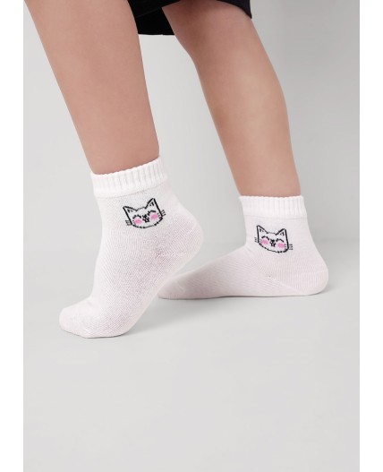 CLE Носки дет.С1111 12-14,14-16 дев хл+эл, белый