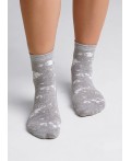 CLE Носки дет.С4378 20-22,22 драйв хл+эл, меланж серый