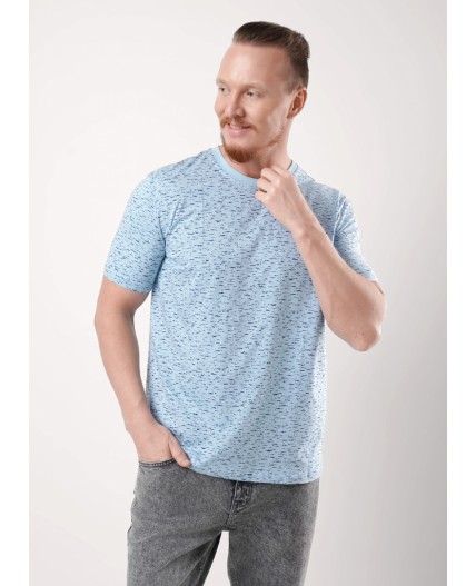 ЭЙС фуфайка муж600311/1кн кор.р, св.голубой/т.синий