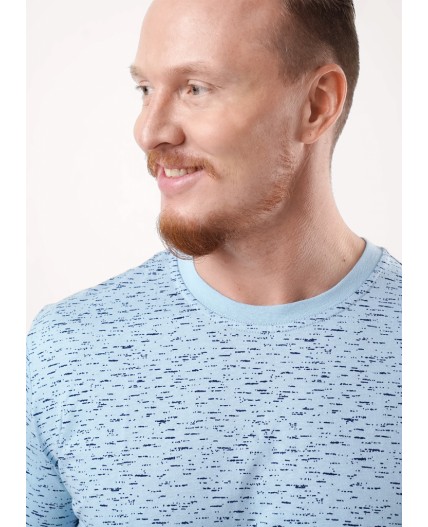 ЭЙС фуфайка муж600311/1кн кор.р, св.голубой/т.синий