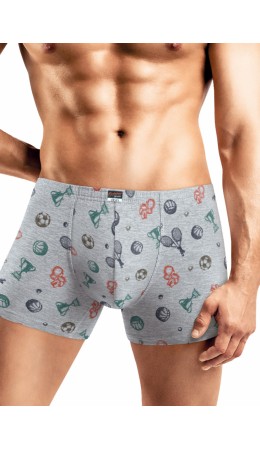 CLE MSH551621 Трусы муж., меланж св.серый/т.синий