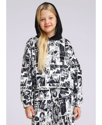 CLE Джемпер дев. 846454/71ун, белый/чёрный