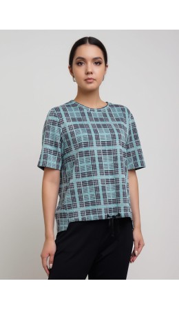 CLE Джемпер жен. 236050/98вэ, св.зелёный/т.синий