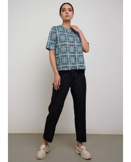 CLE Джемпер жен. 236050/98вэ, св.зелёный/т.синий