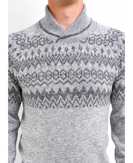 CLE джемпер муж. 492628хпэ д.р, меланж серый