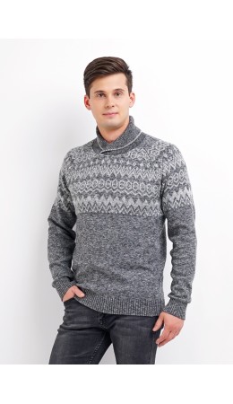 CLE джемпер муж. 492628хпэ д.р, меланж т.серый