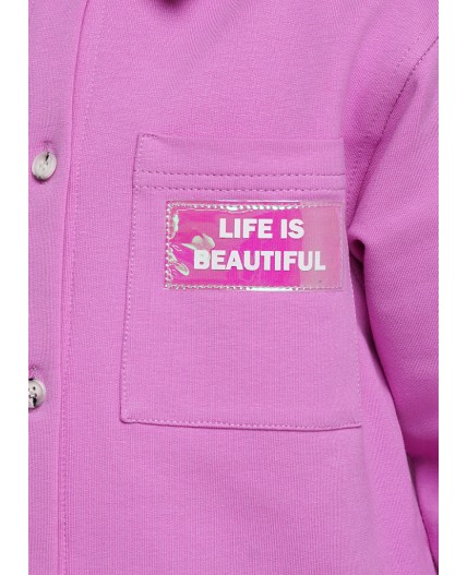 CLE Жакет дев. 846446/71у, т.розовый