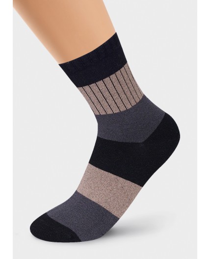 CLE Носки жен.Д2221 блеск вискоза, чёрный