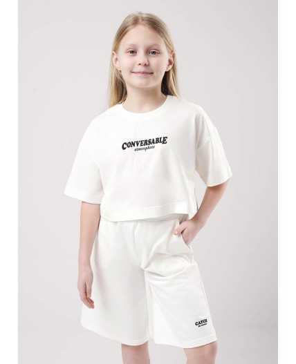 CLE Футболка дев.укор. 856672кд_п, молочный