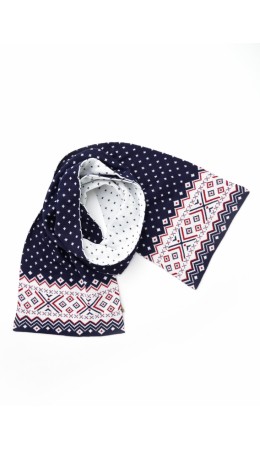 CLE LAS19-760/2 вяз Шарф(тедди, т.синий