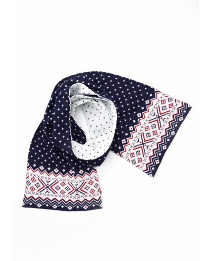 CLE LAS19-760/2 вяз Шарф(тедди, т.синий