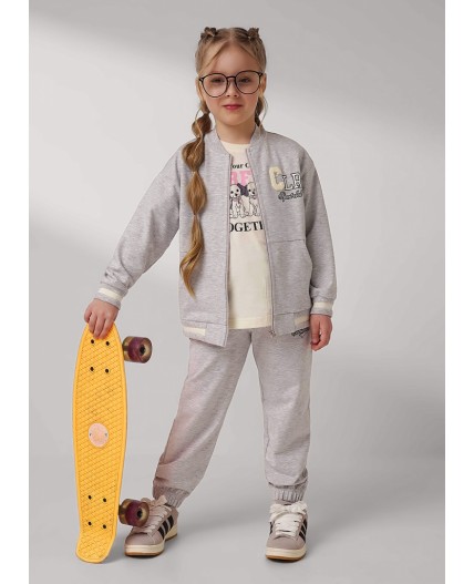 CLE Брюки дев. 757127/22уп_п, меланж св.серый