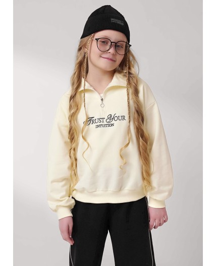 CLE Джемпер дев. 757132/22у, молочный