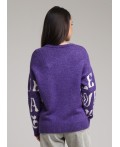 CLE Джемпер жен. 133760/103апв, т.фиолетовый/молочный