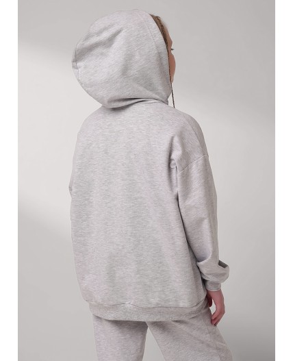 CLE Куртка дев. 757133/22уп, меланж св.серый