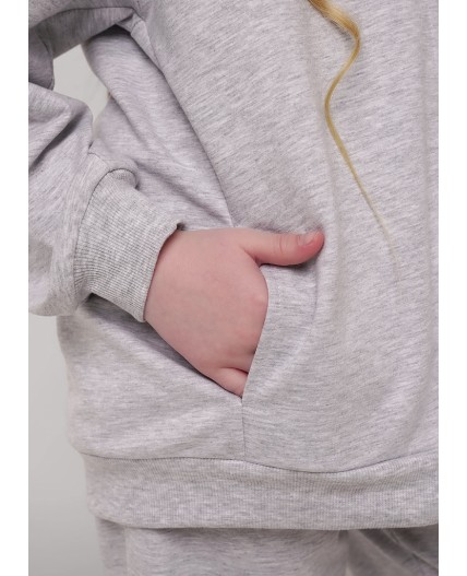 CLE Куртка дев. 757133/22уп, меланж св.серый