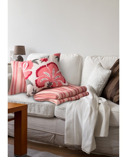 CLE Наволочка 171882ак 40*40, бежевый/бордовый