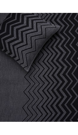 CLE Наволочка 19061ак 40*40, чёрный/меланж св.серый