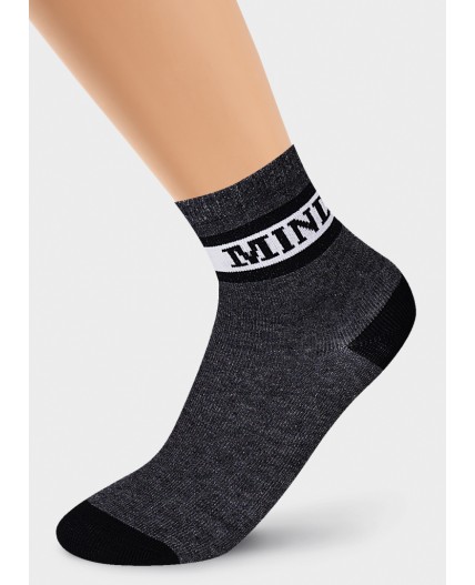 CLE Носки дет.С4206 16-18,18-20 Норд хл+эл, меланж т.серый