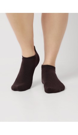 CLE Носки жен.Д202М плюш укор, коричневый