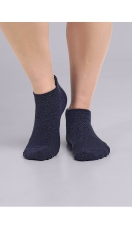 CLE Носки жен.Д202М плюш укор, меланж т.синий