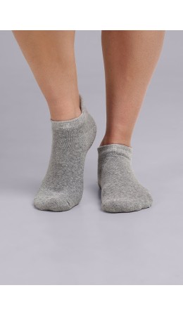 CLE Носки жен.Д202М плюш укор, меланж серый