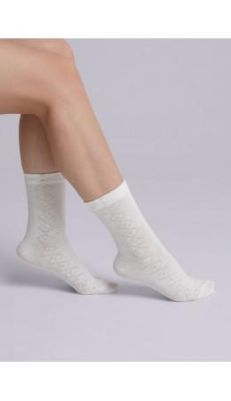 CLE Носки жен.Д2323 капучино хл+эл, белый