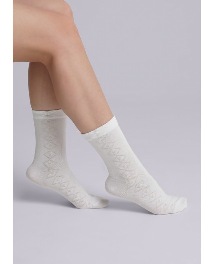 CLE Носки жен.Д2323 капучино хл+эл, белый