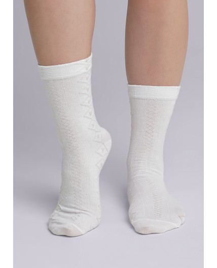 CLE Носки жен.Д2323 капучино хл+эл, белый