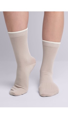 CLE Носки жен.Д296 fashion база хл+эл, молочный