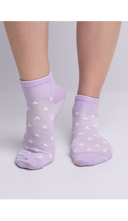 CLE Носки жен.Д5383 сетка хлопок, св.фиолетовый