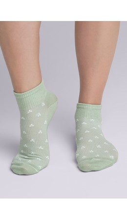CLE Носки жен.Д5383 сетка хлопок, св.зелёный