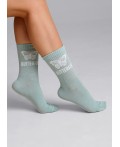 CLE Носки жен.Д5433 8 Марта хл+эл, св.зелёный