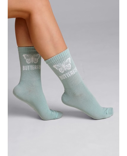 CLE Носки жен.Д5433 8 Марта хл+эл, св.зелёный