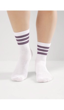 CLE Носки жен.Д5565 мускат хл+эл, белый