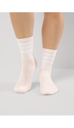 CLE Носки жен.Д5565 мускат хл+эл, св.розовый