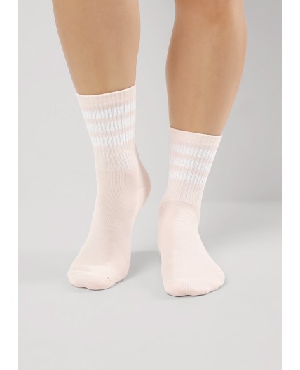 CLE Носки жен.Д5565 мускат хл+эл, св.розовый