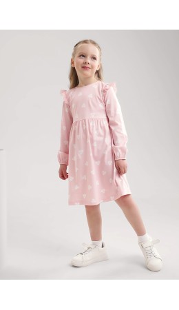 CLE Платье дев. 756740кдн, св.розовый/молочный