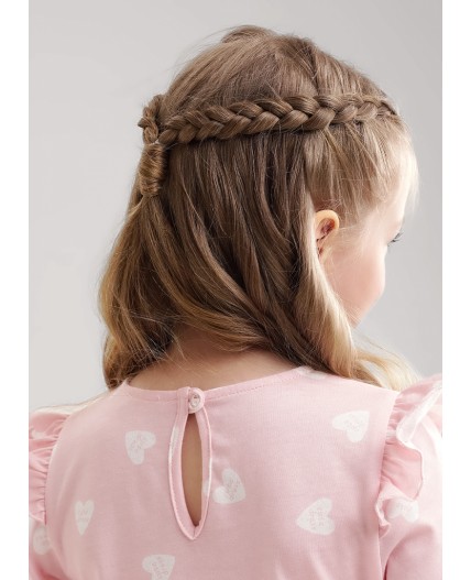 CLE Платье дев. 756740кдн, св.розовый/молочный