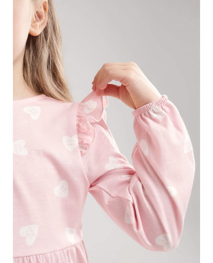 CLE Платье дев. 756740кдн, св.розовый/молочный