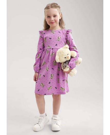 CLE Платье дев. 756740кдн, т.розовый/чёрный