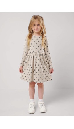 CLE Платье дев. 756819шн, бежевый/чёрный